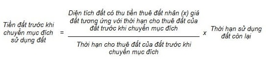 tiền đất trước khi chuyển đổi mục đích