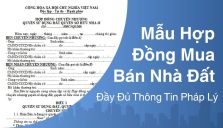 Mẫu Hợp Đồng Mua Bán Nhà Đất Đầy Đủ Thông Tin Pháp Lý